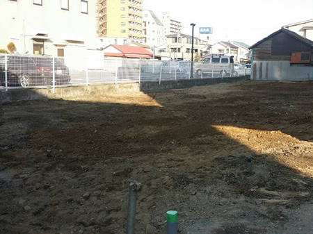 鉄骨店舗、住宅を解体後の写真